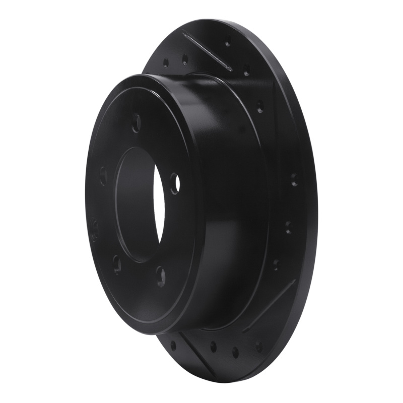 Chrysler 200 Brake Rotor (1) - Rear Right - R1 Concepts - Drilled & Slotted - Black - `07-`17